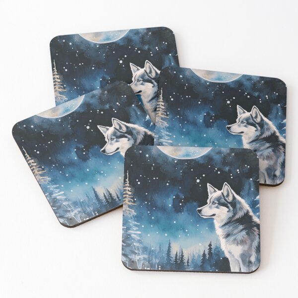 Item preview, Siberian Husky Forest Night designed and sold by TheAnimalZ00.