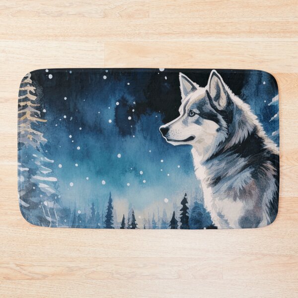 Item preview, Siberian Husky Forest Night designed and sold by TheAnimalZ00.