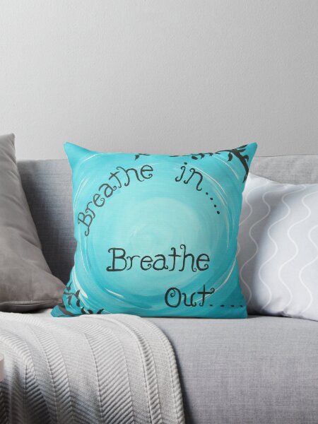 Vista previa del artículo con la obra «Cita de recordatorio de Mindfulness - Respire ... exhale .....», diseñado y vendido por JennieNelsonArt.