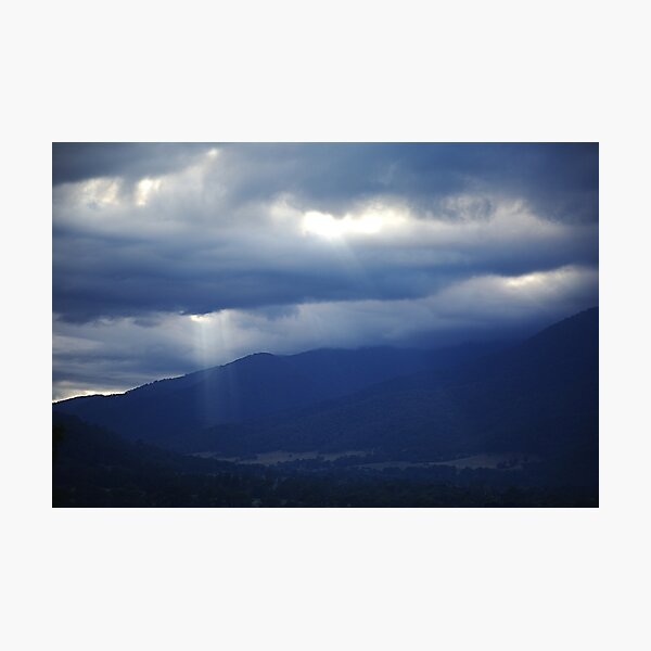 Item preview, Mount Bogong Has Four Sun Rays designed and sold by Joy Watson - Natural Light Photography .
