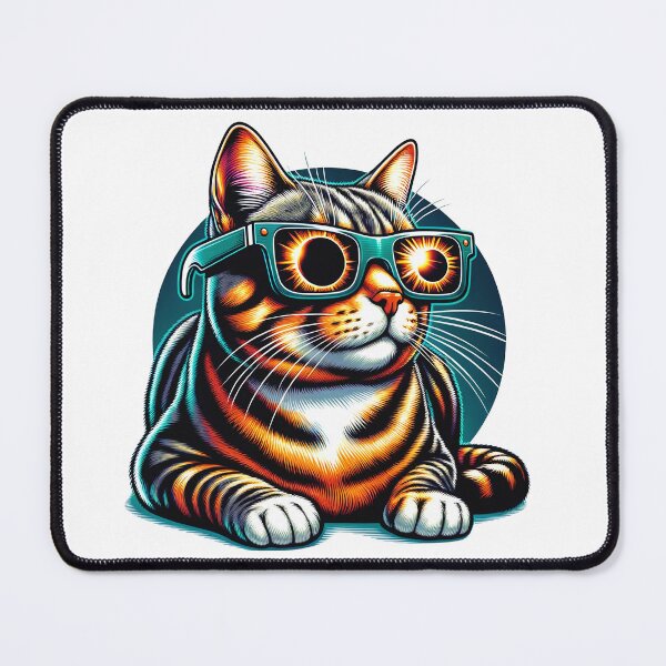 Item preview, Anime Tabby Cat Views the Total Solar Eclipse designed and sold by HippieFarms11.