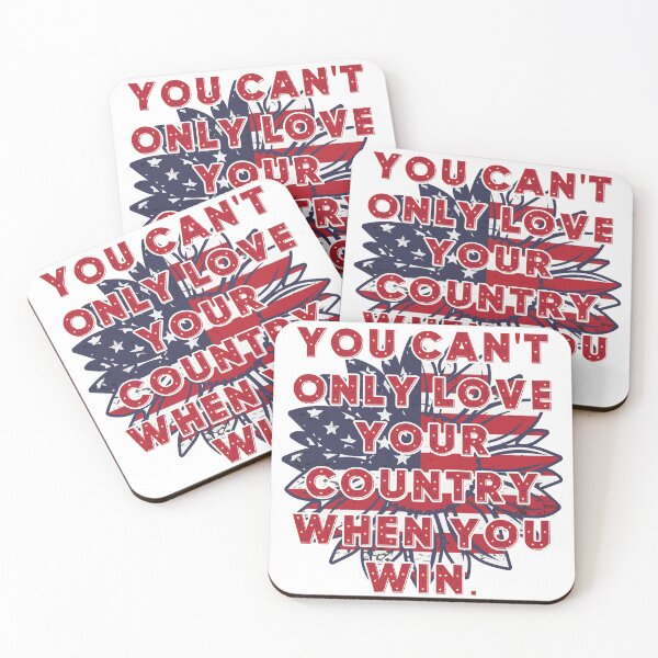 Item preview, You can't only love your country when you win: With red, white and blue stars and stripes sunflower. designed and sold by JoyOfHopeStore.
