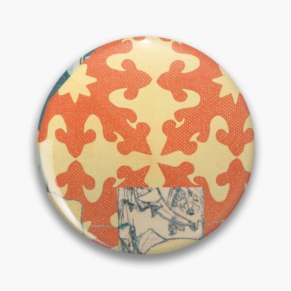 Item preview, Abstract Still Life Collage Vase with Teacups and Citrus, Tangerine, Teal, and Pale Yellow No.372024-04 designed and sold by MirabiliaMagpie.