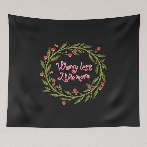 Item preview, Live more worry less  designed and sold by pinkyfish1010.