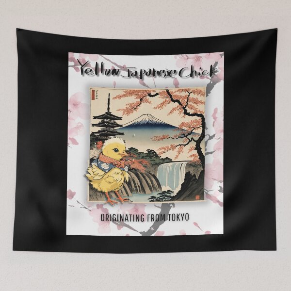 Item preview, CHICK IN JAPANESE UKIYO-E STYLE designed and sold by SimplyEmporium.