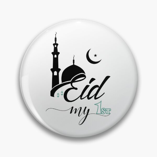 Item preview, Illustration "my first Eid" green button designed and sold by DamiCrea82.