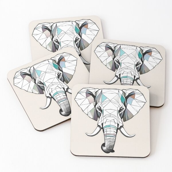 Item preview, Pastel Majesty 1: The Geometric Bull-Elephant designed and sold by DiscoGypsyFish.