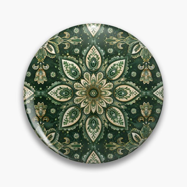 Item preview, Green Paisley Mandala Background Pattern designed and sold by Pati-Design.