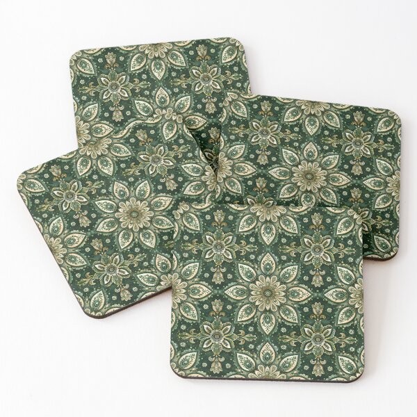 Item preview, Green Paisley Mandala Background Pattern designed and sold by Pati-Design.