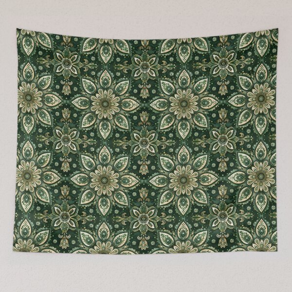 Item preview, Green Paisley Mandala Background Pattern designed and sold by Pati-Design.
