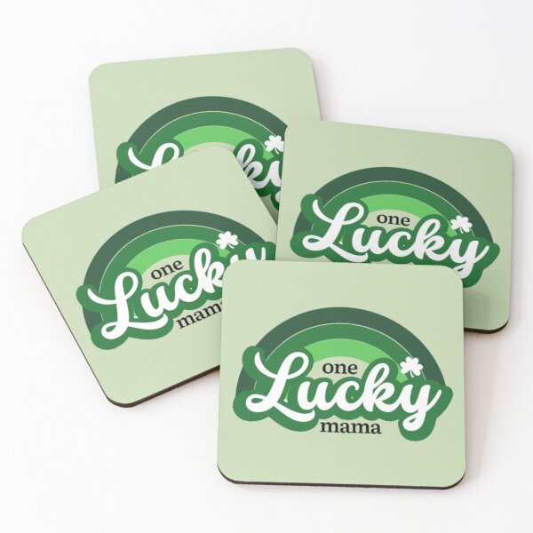 Item preview, Trendy Happy St Patrick's Day One Lucky Mama Slogan Gift Idea designed and sold by Vintage Eclectic Visuals.