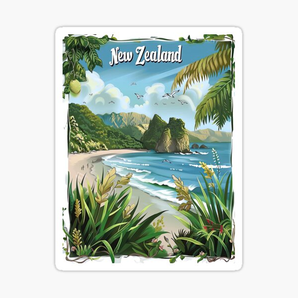 Item preview, New Zealand beach designed and sold by TheOosh.