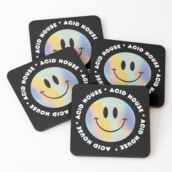 Item preview, CASA ÁCIDA - Smiley Shimmer (Blanco) designed and sold by Discothreadz.