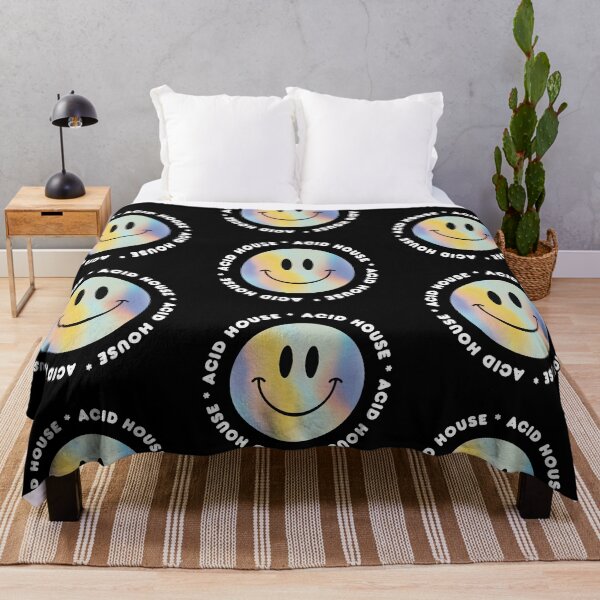 Item preview, ACID HOUSE - Shimmer Smiley (White) designed and sold by Discothreadz.