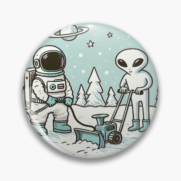 Item preview, Snow Blower Collaboration of Astronaut and Alien designed and sold by zzz888.