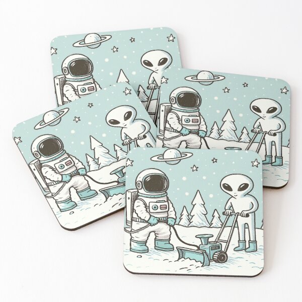 Item preview, Snow Blower Collaboration of Astronaut and Alien designed and sold by zzz888.