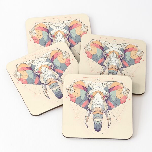 Item preview, Pastel Majesty 4: The Geometric Bull-Elephant designed and sold by DiscoGypsyFish.