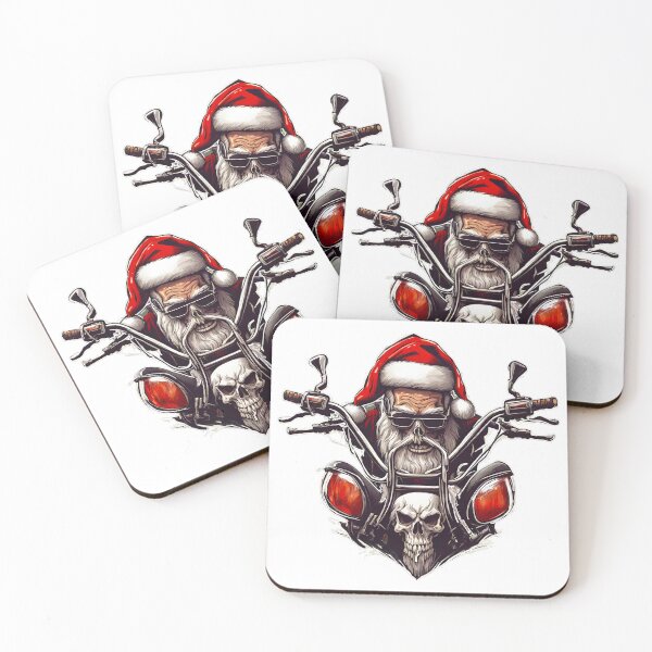 Item preview, Santa Skull Cruising Through Christmas Night designed and sold by Tom-Johnson.