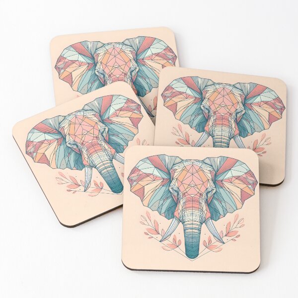Item preview, Pastel Majesty 5: The Geometric Bull-Elephant designed and sold by DiscoGypsyFish.