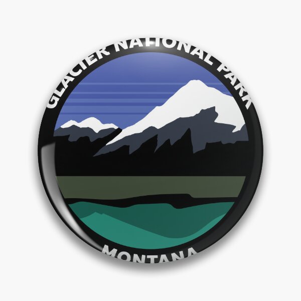 Item preview, Glacier National Park Badge Landscape designed and sold by SUPERHERON.