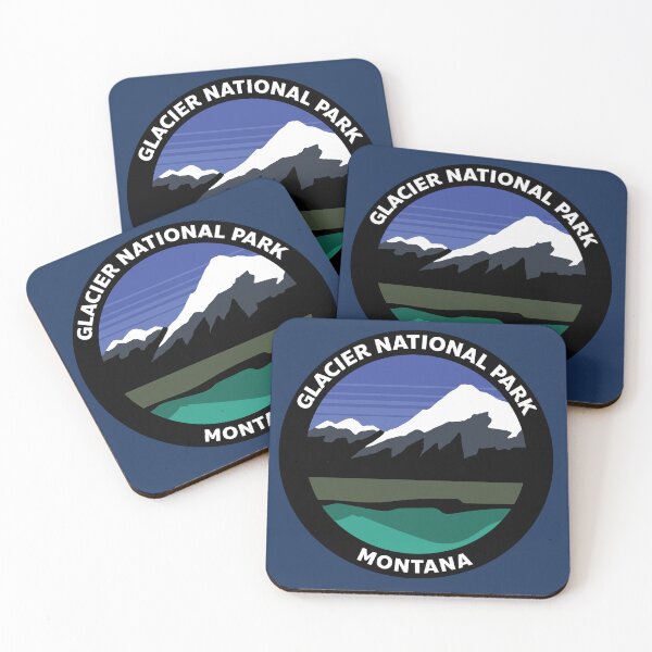 Item preview, Glacier National Park Badge Landscape designed and sold by SUPERHERON.