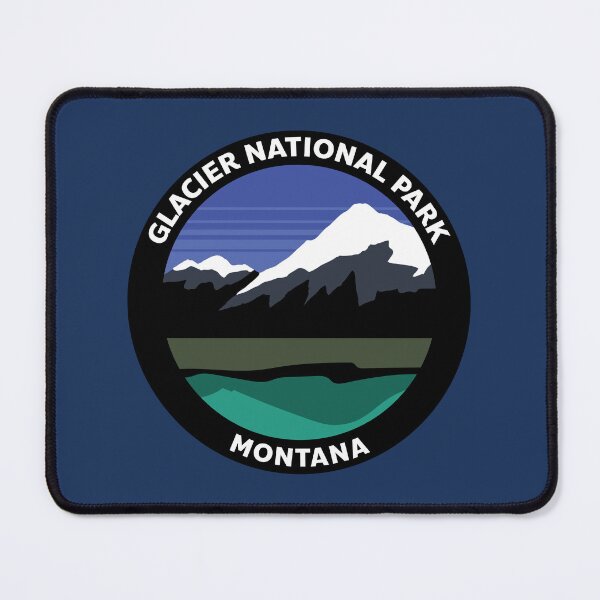 Item preview, Glacier National Park Badge Landscape designed and sold by SUPERHERON.