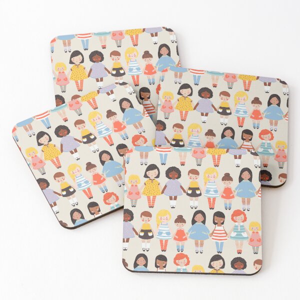 Item preview, WOMENS DAY GIRLS RULE THE WORLD FEMALE EMPOWERMENT PATTERN designed and sold by THE PRINTED SQUARE STUDIO.