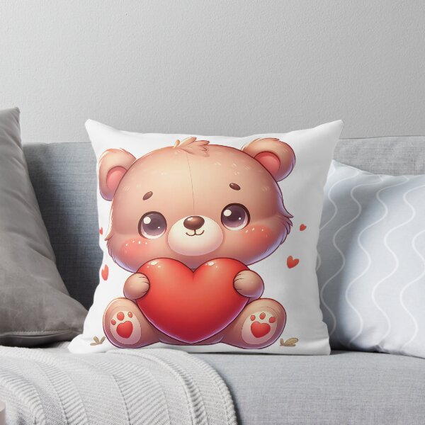 Item preview, Love's Embrace - Adorable Bear Hugging a Heart designed and sold by aiart-cutegirl.