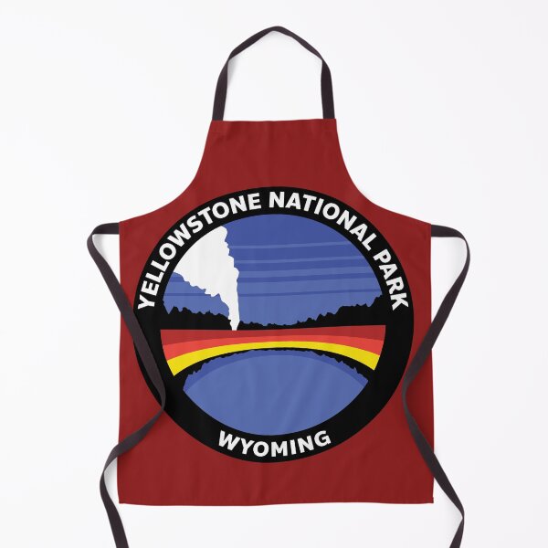 Item preview, Yellowstone National Park Badge Landscape designed and sold by SUPERHERON.