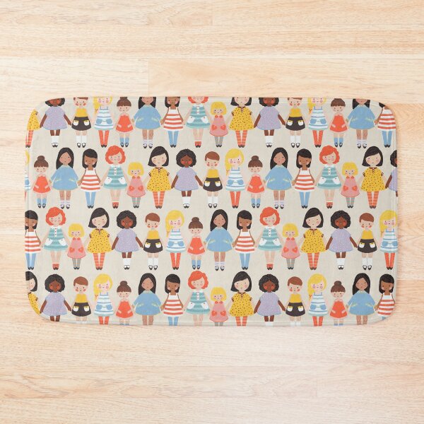Item preview, WOMENS DAY GIRLS RULE THE WORLD FEMALE EMPOWERMENT PATTERN designed and sold by THE PRINTED SQUARE STUDIO.