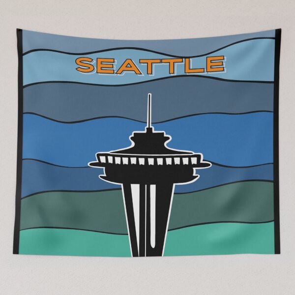 Item preview, Bold Abstract Silhouette of the Seattle Space Needle designed and sold by Kreativechaos.