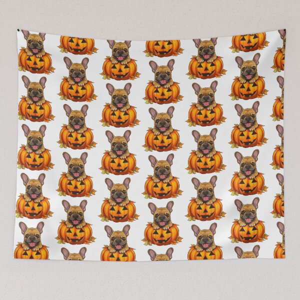 Item preview, Cute Smiley Frenchie Puppy in a Pumkin designed and sold by wilfortes.