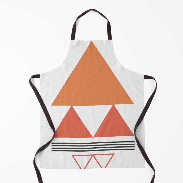 Item preview, Bauhaus orange triangles retro composition designed and sold by KMA Home Design.