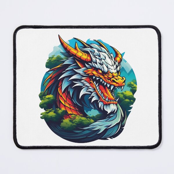 Item preview, Mighty dragon over mystical forest designed and sold by Ink-Kreativ.