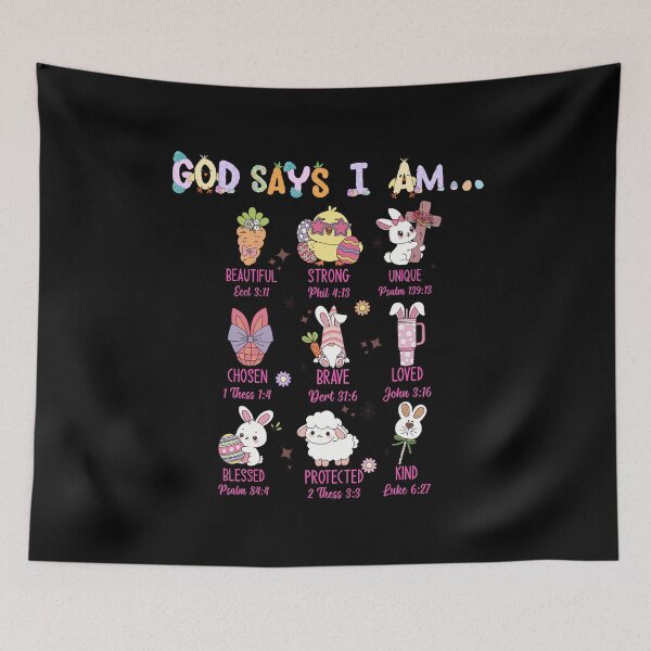 Item preview, God Says I Am Easter Bible Quotes designed and sold by my-green-gecko.