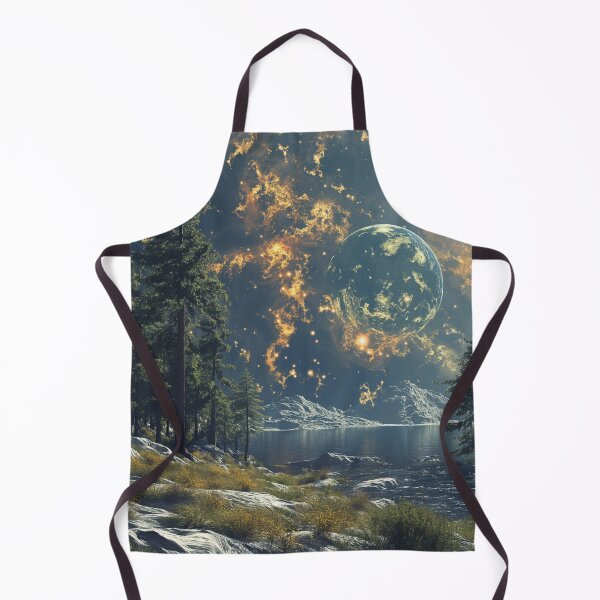 Item preview, Winter Cosmos Lake Panorama Art Print designed and sold by EmilyFNM3D.