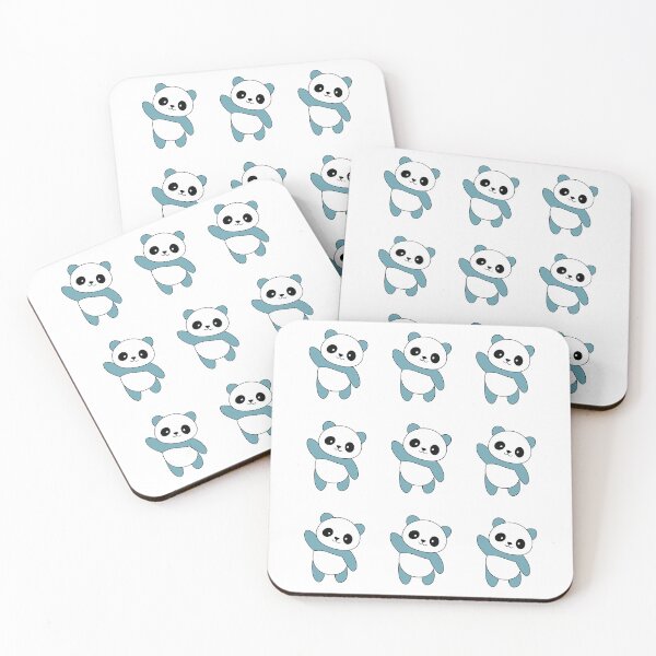 Item preview, 9 Cute Light Blue Panda illustration pack designed and sold by CuteArtPack.