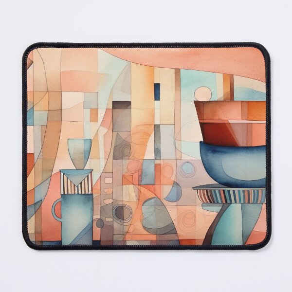Item preview, symbols of coffee painted in cubist's watercolor style 3 designed and sold by FlaskLab.