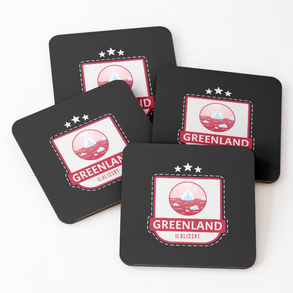 Item preview, Greenlandic Ilulissat Floating Icebergs Badge designed and sold by GraTEEtude.