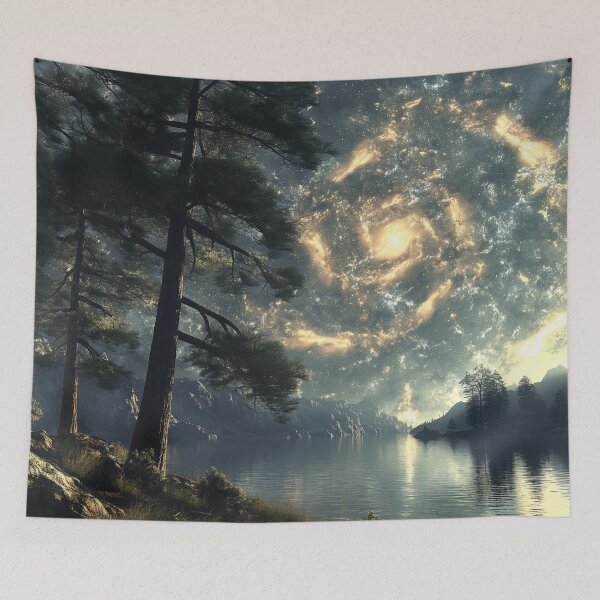 Item preview, Galactic Wilderness Reflection Art Print designed and sold by EmilyFNM3D.