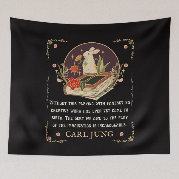 Item preview, Carl jung quote: Without this playing with fantasy no creative work has ever yet come to birth. The debt we owe to the play of the imagination is incalculable. designed and sold by artbleed.