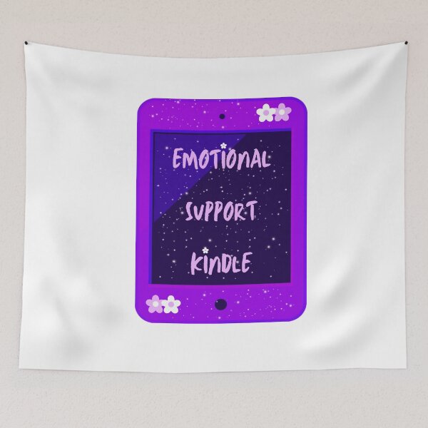 Item preview, Emotional Support Kindle Pink And Purple designed and sold by MadeByJadex.