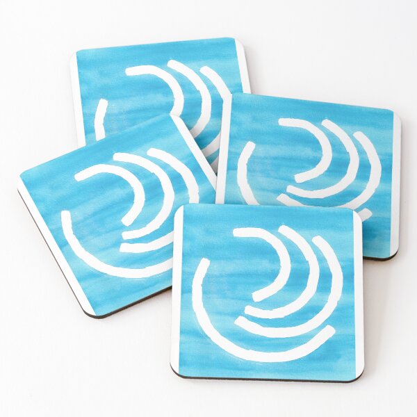 Item preview, Original and modern abstract blue watercolor designed and sold by AquaMindSet.