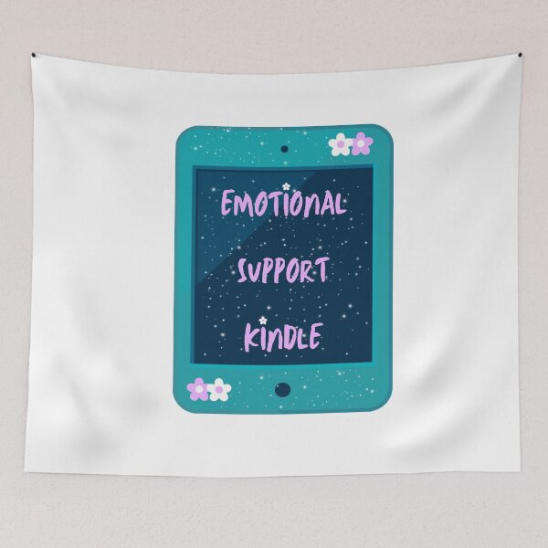 Item preview, Emotional Support Kindle Pink And Green designed and sold by MadeByJadex.