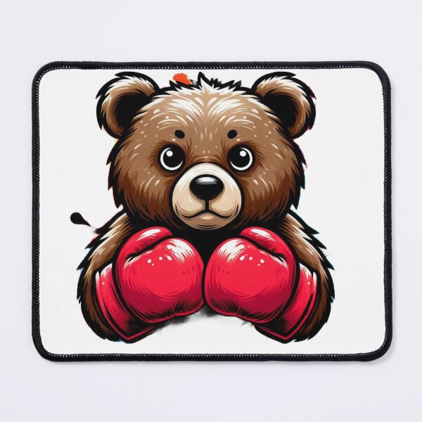 Item preview, Cute bear with red boxing gloves designed and sold by Martial-Art-23.
