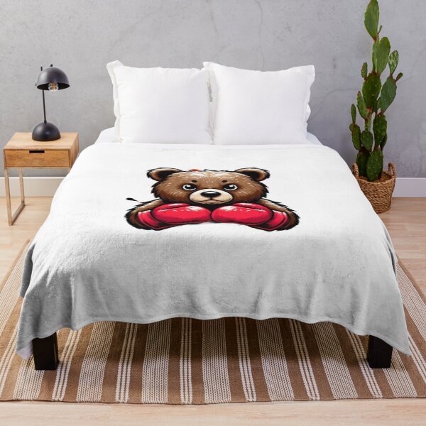 Item preview, Cute bear with red boxing gloves designed and sold by Martial-Art-23.