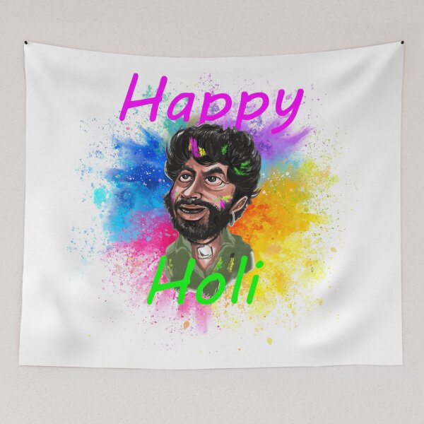 Item preview, Happy Holi Gabbar Sambha designed and sold by Kr-It.