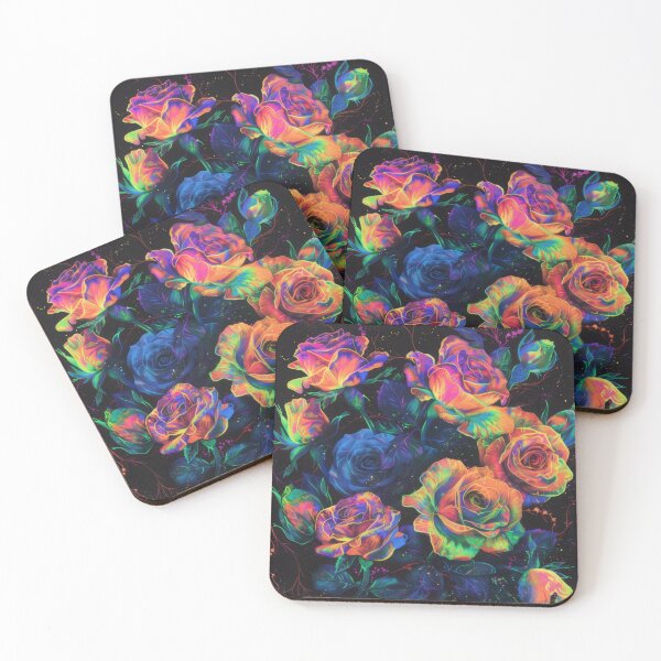 Item preview, Rainbow coloured high contrast roses design designed and sold by PrettyPinkSkies.