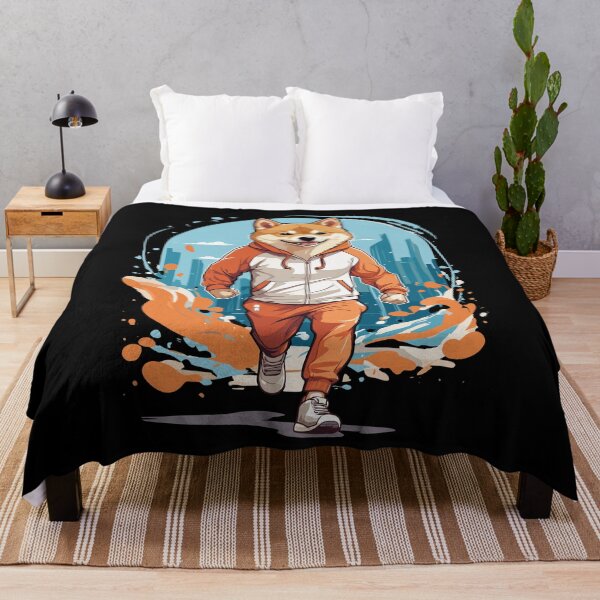 Item preview, Shiba Dog Streetwear Jogging Aesthetic Fitness designed and sold by LuminOrb.