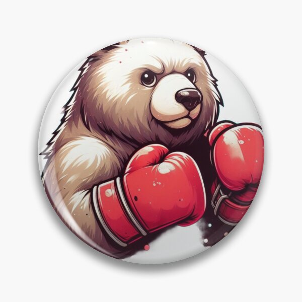 Item preview, Red Gloves Cute Boxing Bear designed and sold by Martial-Art-23.